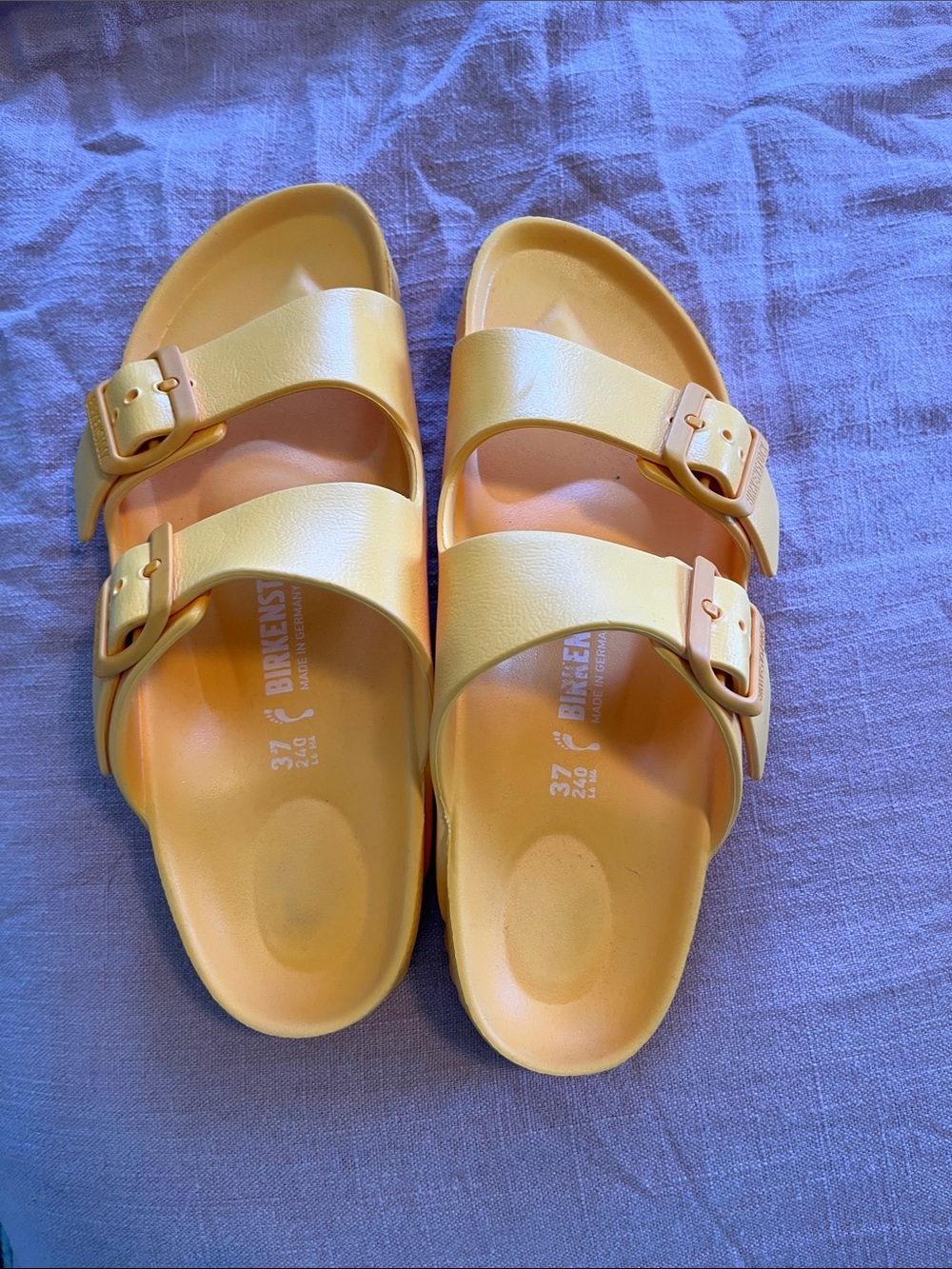 Birkenstock orange Double-Buckle Slide Sandals